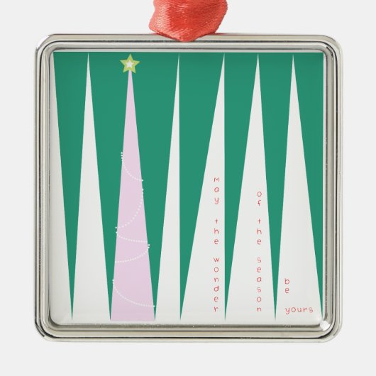 疑問に思の木 メタルオーナメント (正面)