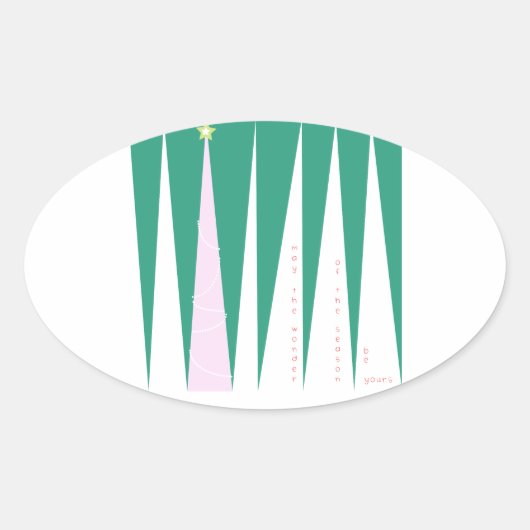 疑問に思の木 楕円形シール (正面)