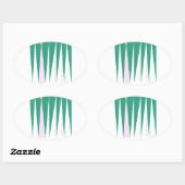 疑問に思の木 楕円形シール (シート)