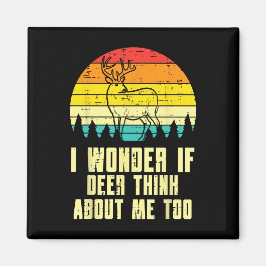 疑問に思もし考え鹿About Meレトロ狩り胡 マグネット (正面)