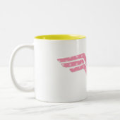 疑問に思ピンク ツートーンマグカップ (左)