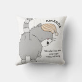 疑問に思今の昼寝は猫を何匹産む クッション (裏面)