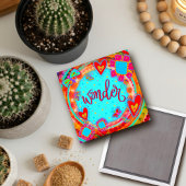 疑問に思可愛お洒落おもしろいカラフルトレンディー マグネット