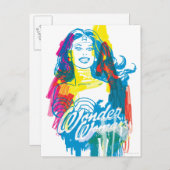 疑問に思女カラフル1 ポストカード (正面/裏面)