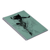 疑問に思女性の着地葉グラフィック ノートブック (右側)