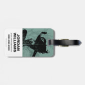 疑問に思女性の着地葉グラフィック ラゲッジタグ (裏面横)