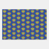 疑問に思女性 |円と星のヴィンテージロゴ ラッピングペーパーシート (正面2)