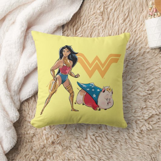 疑問に思女性& PB クッション (ブランケット)