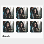 疑問に思女 スクエアシール (シート)