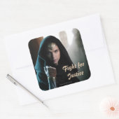 疑問に思女 スクエアシール (封筒)