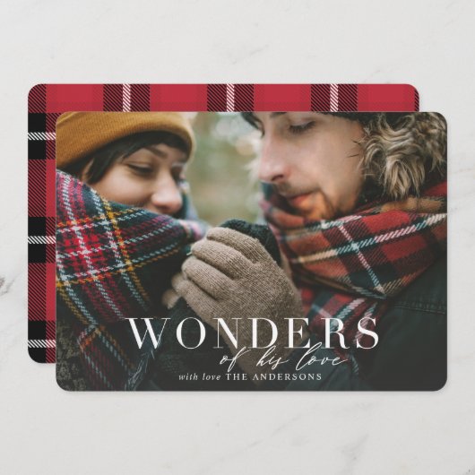 疑問に思恋の格子縞の写真カード シーズンカード (正面/裏面)