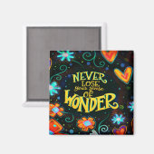 疑問に思感動的フローラハート マグネット (正面/裏面)