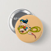 疑問に思投げ投げ投げ離れ女 缶バッジ (正面&裏面)