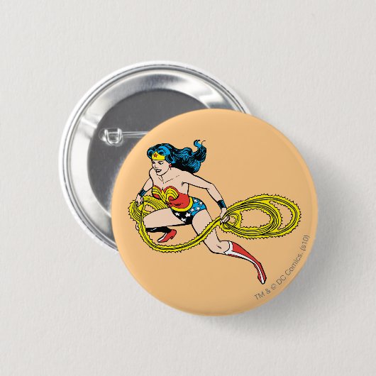 疑問に思投げ投げ投げ離れ女 缶バッジ (正面&裏面)