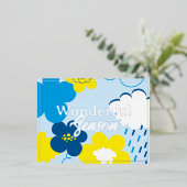 疑問に思挨拶 箔シーズンポストカード (立ち正面)