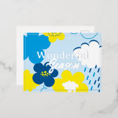 疑問に思挨拶 箔シーズンポストカード (正面/裏面)