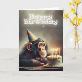 疑問に思猿 カード (黄色い花)