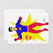 疑問に思男  ポストカード (正面/裏面)