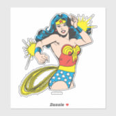 疑問に思袖女白熱［赤熱］光を放つ人 シール (シート)