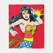 疑問に思袖女白熱［赤熱］光を放つ人 フリースブランケット (正面)