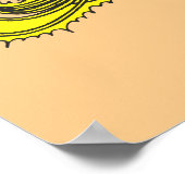 疑問に思袖女白熱［赤熱］光を放つ人 ポスター (角)