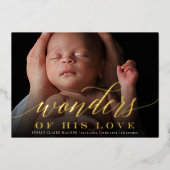 疑問に思 |ホイル誕生のお知らせ 箔シーズンカード (正面)