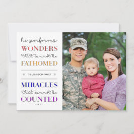 疑問に思&ミラクルスクリスマスホリデーフォトフラット シーズンカード