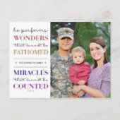 疑問に思&奇跡クリスマスフォトホリデー シーズンポストカード (正面)