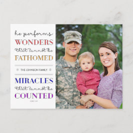 疑問に思&奇跡クリスマスフォトホリデー シーズンポストカード