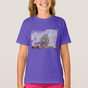 疑問に思「Wheel at Twilight」キッドのTシャツ Tシャツ