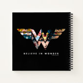 疑問に思In Woman  In 疑問に思 Collage Logo ノートブック (裏面)