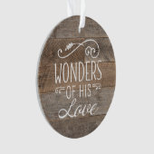 疑問に思of His Love写真ホリ素朴ーオーナメント オーナメント (正面)