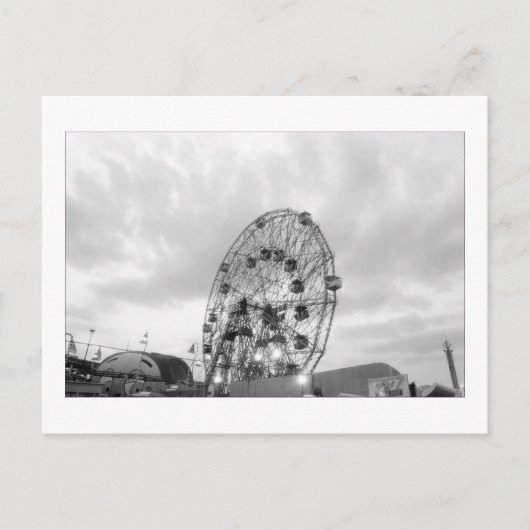 疑問に思Wheel at Twilight (Coney Is., NY)はがき ポストカード (正面)