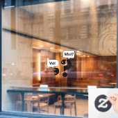 疑問符とカンマ待ち何を？ ウィンドウサイン (カフェ窓)