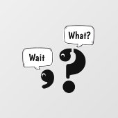 疑問符とカンマ待ち何を？ ウィンドウサイン (シート)