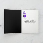 疑問符のバースデーキャンドル カード (内部)