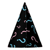 疑問符の性別が黒いパーティー帽子を明らかにする パーティーハット (裏面)