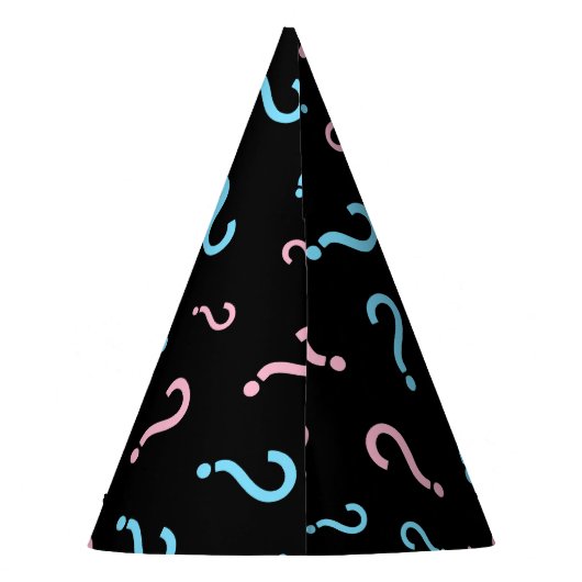 疑問符の性別が黒いパーティー帽子を明らかにする パーティーハット (裏面)