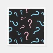 疑問符の性別が黒を表示 スタンダードカクテルナプキン (正面)