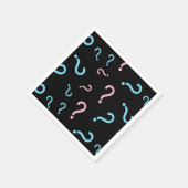 疑問符の性別が黒を表示 スタンダードカクテルナプキン (角)