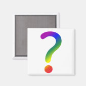 疑問符の虹 マグネット (正面/裏面)