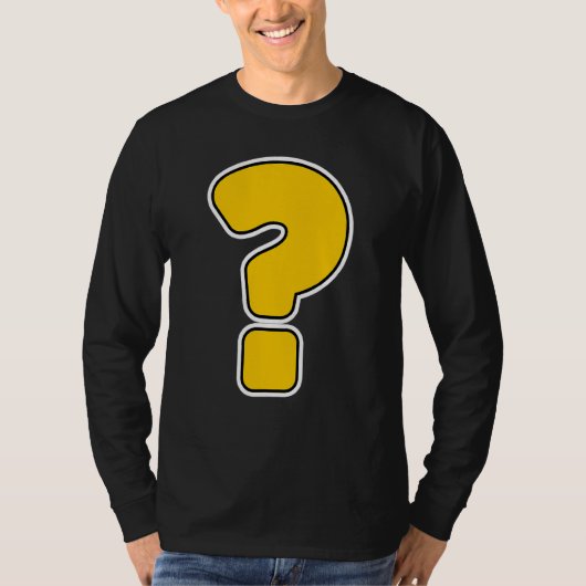 疑問符スローガンの衣装 Tシャツ (正面)