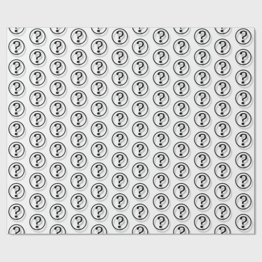 疑問符タイル模様の謎 ラッピングペーパー (フラット)