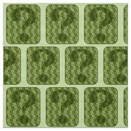 疑問符デザイン（緑） ファブリック