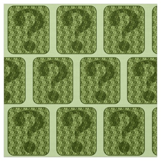 疑問符デザイン（緑） ファブリック (見本)