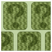 疑問符デザイン（緑） ファブリック (クローズアップ)