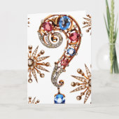 疑問符ヴィンテージ衣装ジュエリー注空白の意 カード (正面)