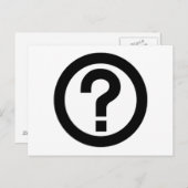 疑問符記号 ポストカード (正面/裏面)