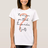 疑問符?より深考えい Tシャツ (正面)
