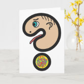 疑問符 カード (黄色い花)